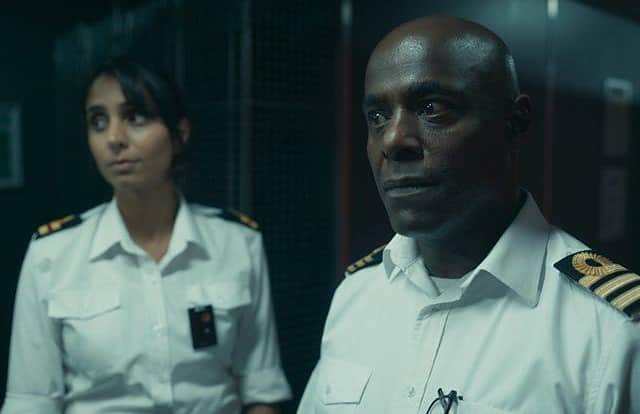 Anjli Mohindra and Paterson Joseph starring in Vigil. (Credit: BBC)