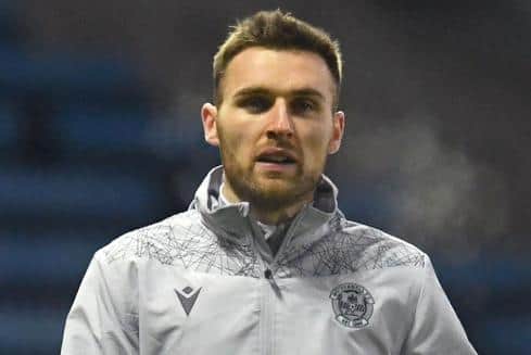 Motherwell's Stephen O'Donnell warming up during a Scottish Premiership match between Kilmarnock and Motherwell at Rugby Park on February 10, 2021, in Kilmarnock, Scotland (Photo by Craig Foy / SNS Group)