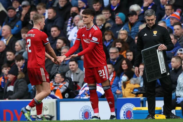 Polvara made his debut for Aberdeen as a second-half substitute against Rangers.  (Photo by Craig Williamson / SNS Group)