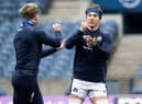 Jamie Ritchie, right, and Stuart Hogg during a Scotland training session at BT Murrayfield.  (Photo by Craig Williamson / SNS Group)