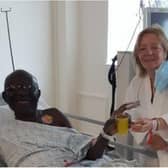 Alloysious Massaquoi and Pauline Davies at Edinburgh Royal Infirmary (NHS Lothian)