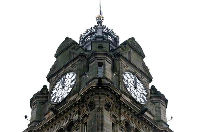 The Balmoral Hotel's clock will strike midnight three minutes earlier than the rest of the UK (Picture: SWNS)