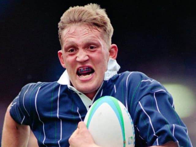 Doddie Weir in action during a Rugby World Cup Sevens match against Argentina at Murrayfield in 1993 (Picture: Mike Hewitt/Allsport/Getty Images/Hulton Archive)
