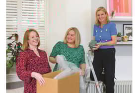 Left to right, Amy Howard, property consultant with Neilsons, Zoe Berry of Life/Edit, and Jo Munro of Broughton’s Removals. Image: contributed