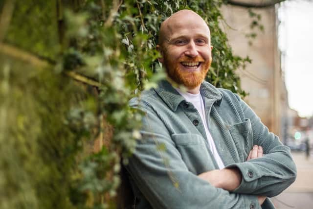 Ray Bradshaw in his home town of Glasgow, one of the locations in which he will perform his Deaf Com 1 live show. Pic: Lisa Ferguson.