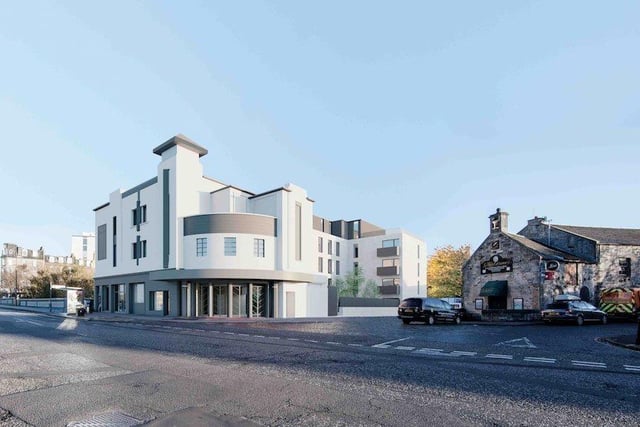 Pictured is an artist's impression of the new luxury housing development at the former State Cinema in Leith. The 83-year-old building's auditorium has been demolished, but the iconic art deco frontage is being restored.