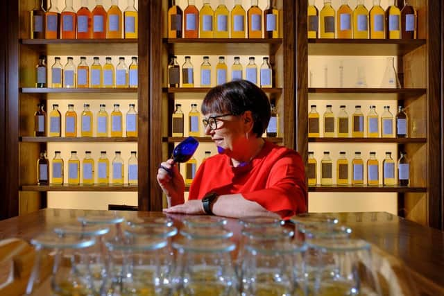 The extraordinary career of legendary Scotch whisky-maker Maureen Robinson is being celebrated as she prepares to set down her blending glass after 45 years in the industry. Picture: Mike Wilkinson