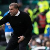 Celtic manager Ange Postecoglou is animated on the touchline during the 1-1 draw with Rangers.  (Photo by Craig Williamson / SNS Group)