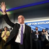 SNP Leader John Swinney attends the launch of the SNP general election campaign with SNP Westminster candidates and activists. (Photo by Jeff J Mitchell/Getty Images)