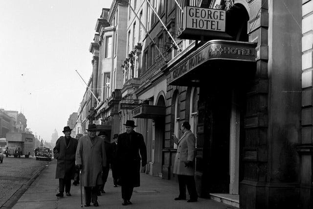 The prestigious George Hotel is pictured in February 1963.