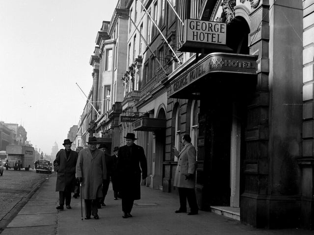 The prestigious George Hotel is pictured in February 1963.