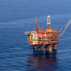 An oil platform in the North Sea. Picture: SWNS