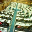 The scene inside the Scottish Parliament in Edinburgh during the first sitting in  300 years, Wednesday May 12, 1999. PA photo: David Cheskin