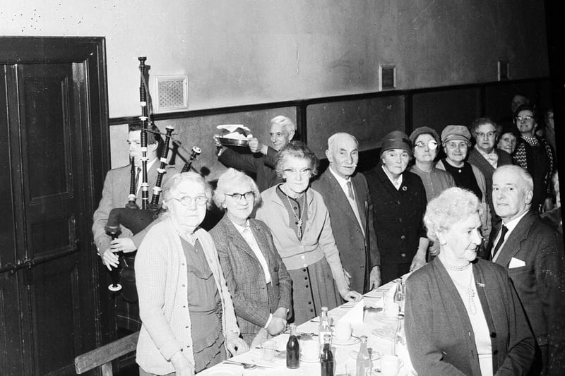 The Rosemary Old Peoples Club Burns Supper in 1963.