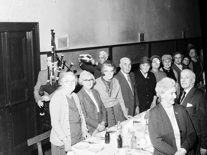 The Rosemary Old Peoples Club Burns Supper in 1963.