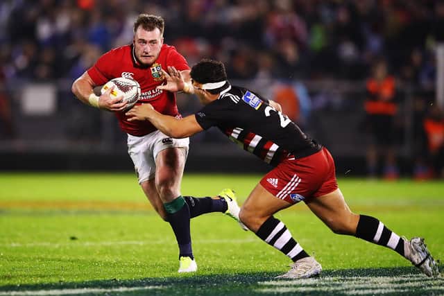 Scotland captain Stuart Hogg playing for the Lions against New Zealand Provincial Barbarians in Whangarei during the 2017 tour. Picture: Hannah Peters/Getty Images