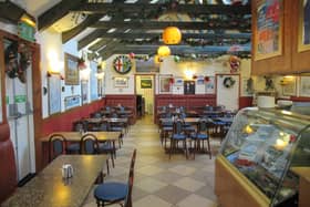 The distinctive interior of Corrieri’s, which sits close to the Wallace Monument on the outskirts of Stirling.