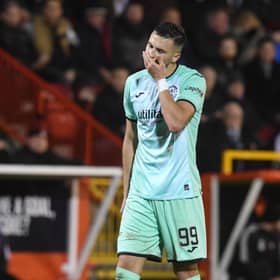 Hibs striker Mykola Kukharevych will be sidelined for a number of weeks by a knee injury.