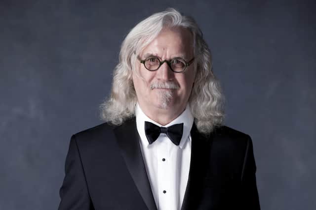 Sir Billy Connolly joked that he was happy to receive the prestigious Bafta fellowship “now my career is out the window” in a pre-recorded message at the academy’s TV awards.