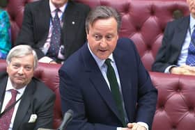 Foreign Secretary Lord David Cameron during Question to the Foreign Secretary in the House of Lords, London.