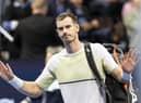 Andy Murray of Great Britain looks dejected after losing to Roberto Bautista Agut in straight sets.