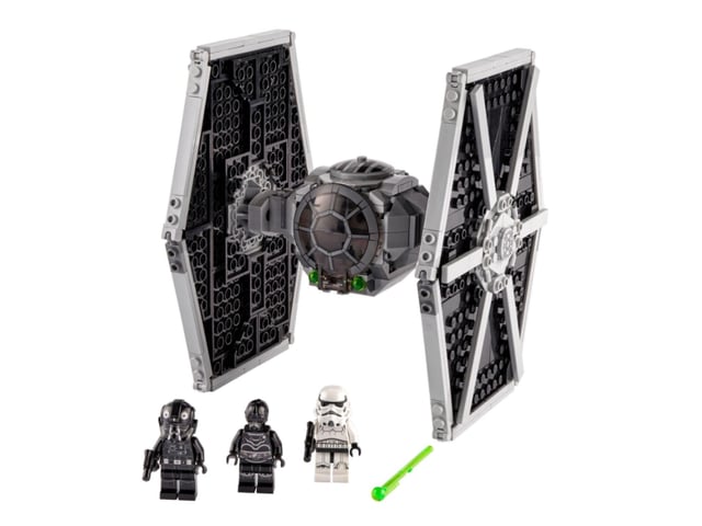 Another common sight of the Imperial Era is a TIE fighter. Priced at £34.99, LEGO Star Wars 75300 Imperial TIE Fighter features three minifigures, a TIE Fighter Pilot with a blaster pistol, a Stormtrooper with a blaster, and an NI-L8 Protocol Droid, to really give you a sense of the setting.