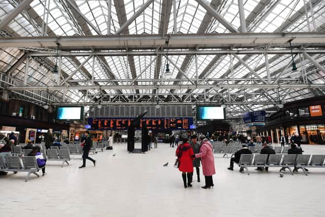 Scotland's railways are held in huge popular affection, such as historic Glasgow Central Station, where generations have met and parted. Picture: John Devlin