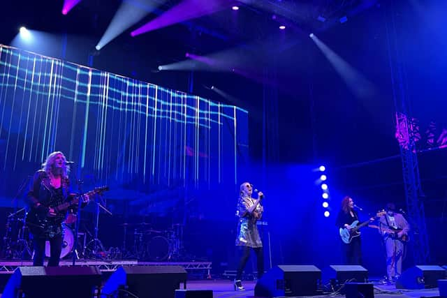 Clare Grogan's Altered Images performed in Princes Street Gardens in the opening event of Edinburgh's Hogmanay festival.