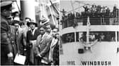 Caribbean migrants are welcomed by RAF officials after the Empire Windrush landed them in London in 1948 Image: PA Media/Getty Images