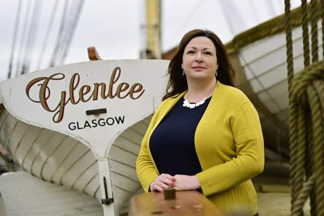 Glenlee development director Fiona Greer said extra funding was required to ensure the ship was ready for its overdue next overhaul in dry dock. Picture: John Devlin