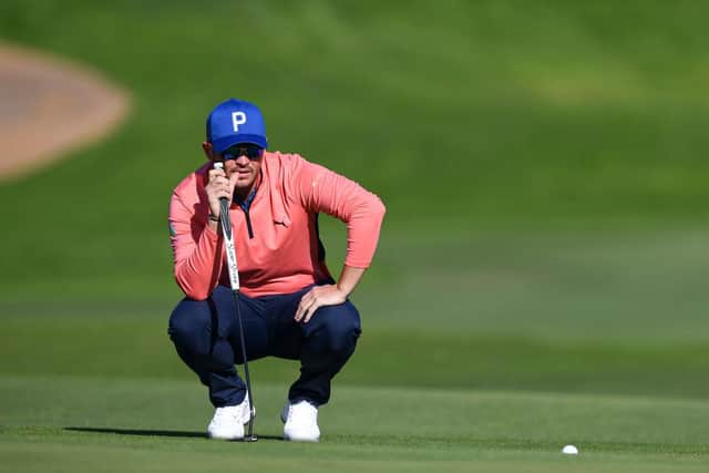 Ewen Ferguson lines up a putt in his second circuit at T-Golf & Country Club, near Palma. Picture: Octavio Passos/Getty Images.