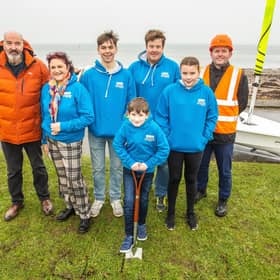 John Fenwick (SWSA Chair), Wendi Cuffe (SWSA trustee), Struan Young, Michael Davitt, Tom Wilson (SWSA instructor), Jenna Hermans and Michael Scanlan of Clark Contracts.
