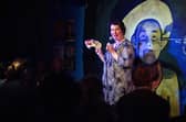 Elaine Miller on stage at the Stand Comedy Club