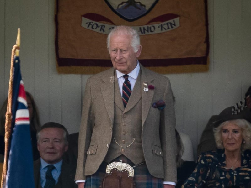 King Charles III and Queen Camilla during the Braemar Gathering