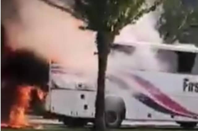 Culross bus fire (Credit: Fife Jammers).