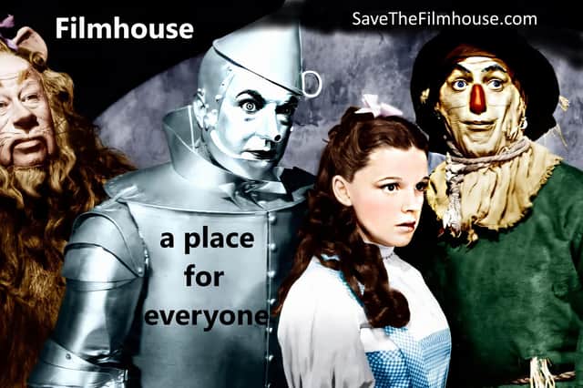 An image from The Wizard of Oz is being used to help promote the campaign to save the Edinburgh International Film Festival and Filmhouse cinemas.