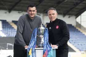 Raith manager Ian Murray and Hamilton boss John Rankin will go head-to-head in the SPFL Trust Trophy Final at Falkirk Stadium. (Photo by Craig Foy / SNS Group)