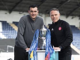 Raith manager Ian Murray and Hamilton boss John Rankin will go head-to-head in the SPFL Trust Trophy Final at Falkirk Stadium. (Photo by Craig Foy / SNS Group)