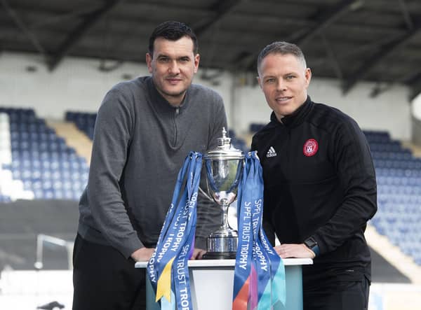 Raith manager Ian Murray and Hamilton boss John Rankin will go head-to-head in the SPFL Trust Trophy Final at Falkirk Stadium. (Photo by Craig Foy / SNS Group)