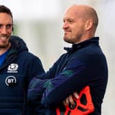 Mike Blair, left, will be Scotland's interim head coach on the summer tour while Gregor Townsend is away with the Lions. Picture: Craig Williamson/SNS