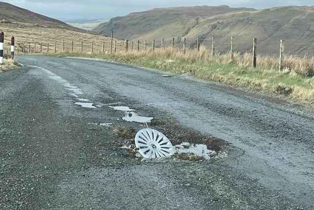 A pothole near the Fairy Pools in Skye. Picture: Liam Cousins