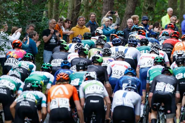 The peloton climb the hill at Stow during stage seven of last year's AJ Bell Tour of Britain from Hawick to Edinburgh.
