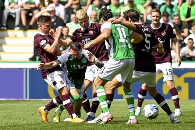 The Edinburgh derby was a largely entertaining match.  (Photo by Rob Casey / SNS Group)