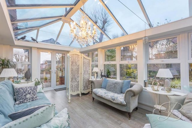 The conservatory, which sits to one side of the bungalow and is accessed via the dining room, is another remarkably bright and spacious room. Natural light floods in from the garden, and it is an excellent spot for reading or relaxing