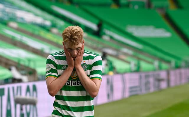 Celtic's Stephen Welsh can't hide his dejection at the outcome in his first derby appearance. (Photo by Rob Casey / SNS Group)