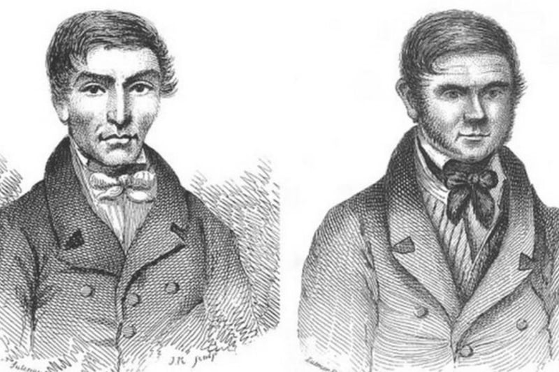 In the 1820s William Burke and William Hare devised a sinister money-making plan. After a man died of natural causes in Hare's lodging house in 1827, he left a bill unpaid for 4 pounds of rent. To cover the expense, the pair sold his corpse to a doctor at Edinburgh University for 7 pounds, turning a profit. To keep the money coming, rather than wait for people to die the two started to target the elderly, strays and poor people who might not be missed - they would lure them to the house, intoxicate them with whisky and then suffocate them. Over a dozen people were murdered before the serial killers were caught.