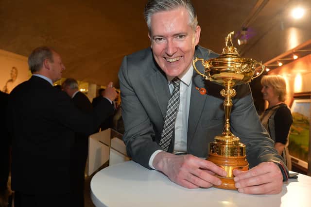 Comments by George Adam MSP, pictured with the Ryder Cup in 2014, in a press release referring to a whisky deal with Argentina have been interpreted as an attempt to stoke anti-English sentiment ahead of the World Cup semi-final (Picture: Mark Runnacles/Getty Images)