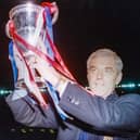 Rangers manager Walter Smith with the league championship trophy in 1992.