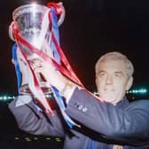 Rangers manager Walter Smith with the league championship trophy in 1992.