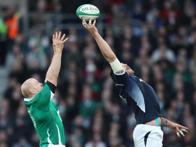 A colossus in the Croke Park victory, Jim Hamilton teamed up with Al Kellock to dismantle the Irish lineout. Now an analyst for Premier Sports and a columnist.